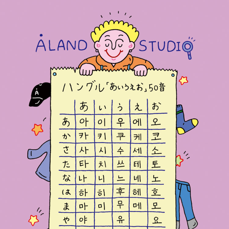 Redfish Aland Studio ハングル あいうえお 50音表 Aland Studio エーランド スタジオ